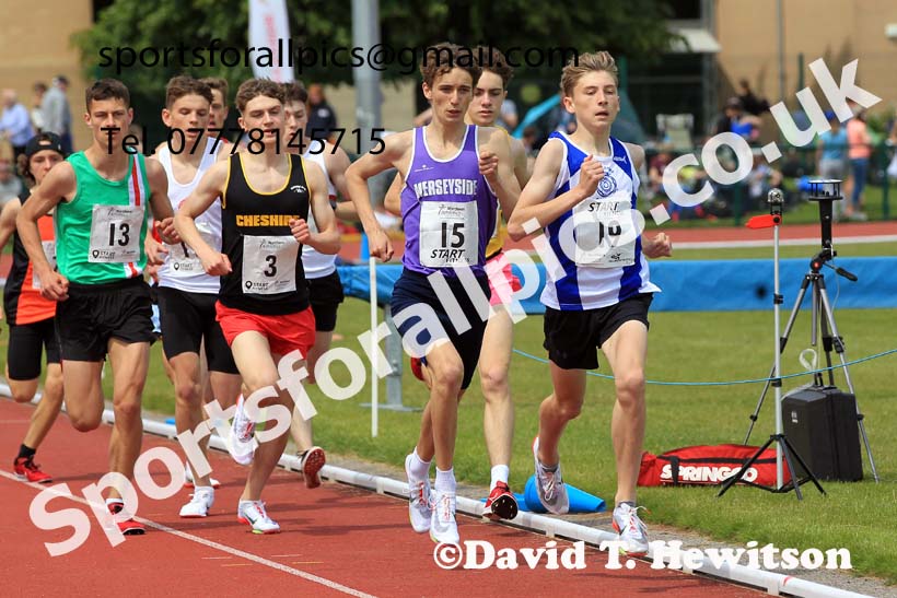 Mens Under-17s 800 metres, 2022 Northern Inter Counties U17s and U15s Track and Field, York, Thursday, June 2nd. Photo: David T. Hewitson/Sports for All Pics